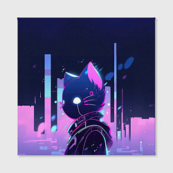Холст квадратный Фантомный кот, цвет: 3D-принт — фото 2
