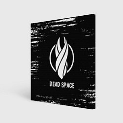 Холст квадратный Dead Space glitch на темном фоне, цвет: 3D-принт