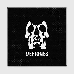 Холст квадратный Deftones glitch на темном фоне, цвет: 3D-принт — фото 2