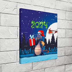 Холст квадратный Cиний дракон, цвет: 3D-принт — фото 2