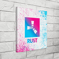 Холст квадратный Rust neon gradient style, цвет: 3D-принт — фото 2
