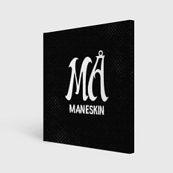 Холст квадратный Maneskin glitch на темном фоне, цвет: 3D-принт