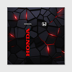 Холст квадратный Honda черные плиты с эффектом свечения, цвет: 3D-принт — фото 2