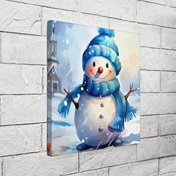 Холст квадратный Большой снеговик, цвет: 3D-принт — фото 2