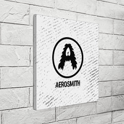 Холст квадратный Aerosmith glitch на светлом фоне, цвет: 3D-принт — фото 2
