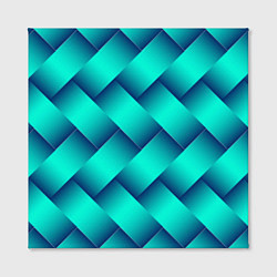 Холст квадратный Бирюзовое переплетение, цвет: 3D-принт — фото 2