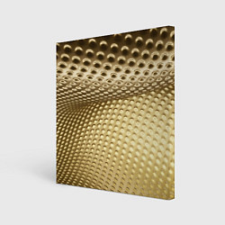 Холст квадратный Золотая сетка абстракция, цвет: 3D-принт
