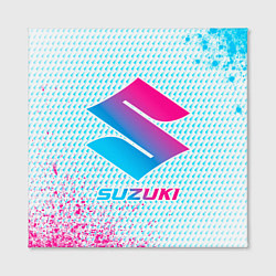 Холст квадратный Suzuki neon gradient style, цвет: 3D-принт — фото 2