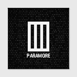 Холст квадратный Paramore glitch на темном фоне, цвет: 3D-принт — фото 2