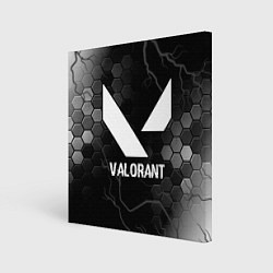 Холст квадратный Valorant glitch на темном фоне, цвет: 3D-принт