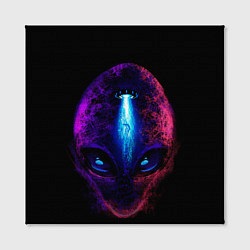 Холст квадратный UFO alien head, цвет: 3D-принт — фото 2