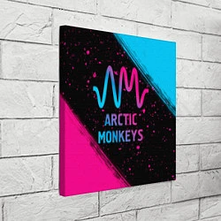 Холст квадратный Arctic Monkeys - neon gradient, цвет: 3D-принт — фото 2