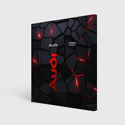 Холст квадратный Audi - плиты с эффектом свечения, цвет: 3D-принт