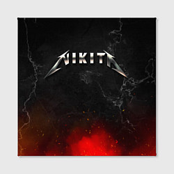 Холст квадратный Никита в стиле Металлика - огонь и искры, цвет: 3D-принт — фото 2