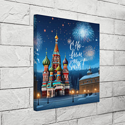 Холст квадратный Москва новогодняя, цвет: 3D-принт — фото 2