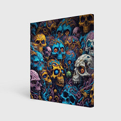 Холст квадратный Psy skulls, цвет: 3D-принт