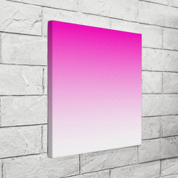 Холст квадратный Розово-белый градиент, цвет: 3D-принт — фото 2