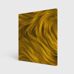 Холст квадратный Текстура желтой шерсти, цвет: 3D-принт