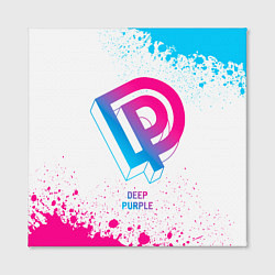 Холст квадратный Deep Purple neon gradient style, цвет: 3D-принт — фото 2