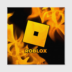 Холст квадратный Roblox - gold gradient, цвет: 3D-принт — фото 2
