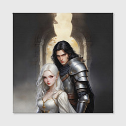 Холст квадратный Принцесса и её рыцарь, цвет: 3D-принт — фото 2