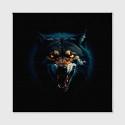 Холст квадратный Волк хищник, цвет: 3D-принт — фото 2