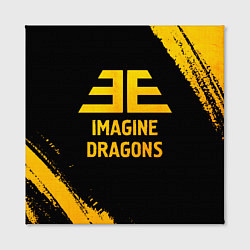 Холст квадратный Imagine Dragons - gold gradient, цвет: 3D-принт — фото 2