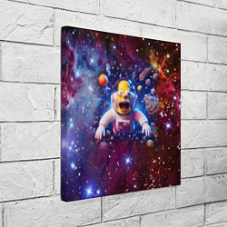 Холст квадратный Homer Simpson in space - ai art, цвет: 3D-принт — фото 2