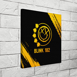 Холст квадратный Blink 182 - gold gradient, цвет: 3D-принт — фото 2