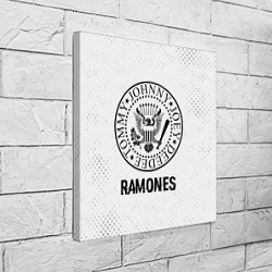 Холст квадратный Ramones glitch на светлом фоне, цвет: 3D-принт — фото 2