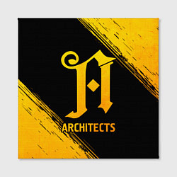 Холст квадратный Architects - gold gradient, цвет: 3D-принт — фото 2