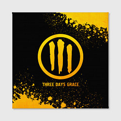 Холст квадратный Three Days Grace - gold gradient, цвет: 3D-принт — фото 2