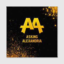 Холст квадратный Asking Alexandria - gold gradient, цвет: 3D-принт — фото 2
