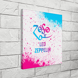 Холст квадратный Led Zeppelin neon gradient style, цвет: 3D-принт — фото 2