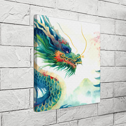 Холст квадратный Japanese dragon - watercolor art, цвет: 3D-принт — фото 2