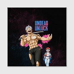 Холст квадратный Undead Unluck - Fuuko and Andy, цвет: 3D-принт — фото 2