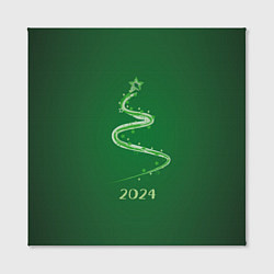 Холст квадратный Стилизованная елка 2024, цвет: 3D-принт — фото 2