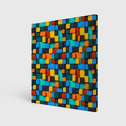 Холст квадратный Абстракция стикеры, цвет: 3D-принт