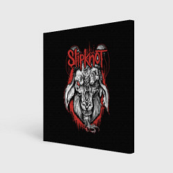 Холст квадратный Slipknot - козёл, цвет: 3D-принт