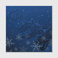 Холст квадратный Ледяной дракон 2024, цвет: 3D-принт — фото 2
