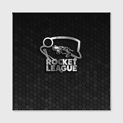 Холст квадратный Rocket League - metal logo, цвет: 3D-принт — фото 2