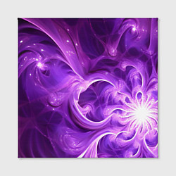 Холст квадратный Фиолетовая фрактальная абстракция, цвет: 3D-принт — фото 2