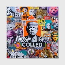 Холст квадратный Donald Trump - american сollage, цвет: 3D-принт — фото 2