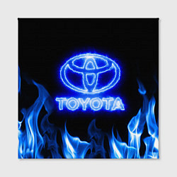 Холст квадратный Toyota neon fire, цвет: 3D-принт — фото 2