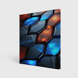 Холст квадратный Прозрачные абстрактные плиты, цвет: 3D-принт