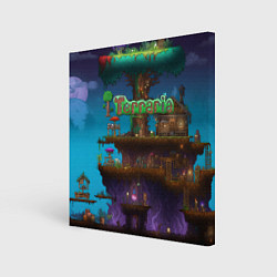 Холст квадратный Terraria big tree, цвет: 3D-принт
