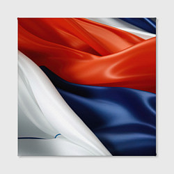 Холст квадратный Белая синяя красная абстракция, цвет: 3D-принт — фото 2