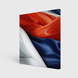 Холст квадратный Белая синяя красная абстракция, цвет: 3D-принт