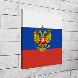 Холст квадратный Флаг России с гербом, цвет: 3D-принт — фото 2