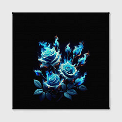 Холст квадратный Розы в голубом огне, цвет: 3D-принт — фото 2